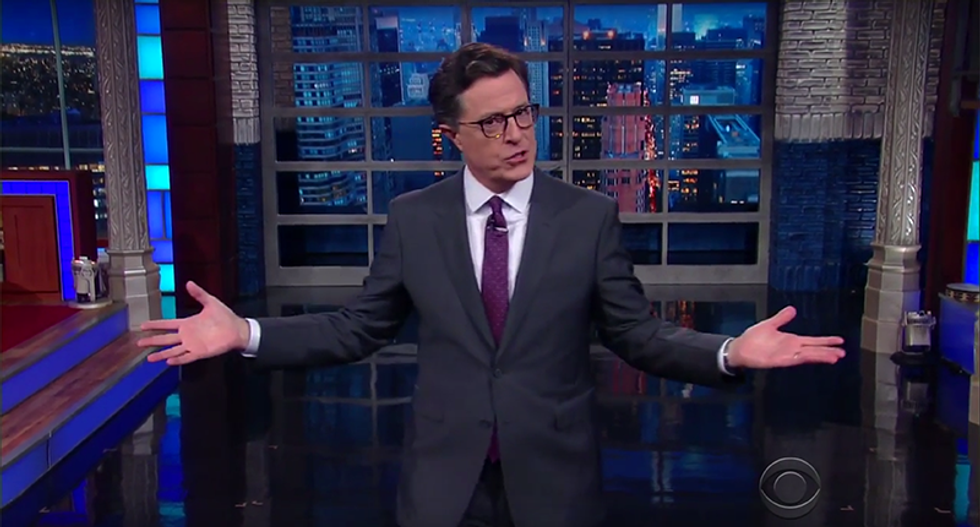Stephen Colbert hilariously mocks a ‘suspicious’ Trump: 'A black cat is the only pussy he won’t grab'