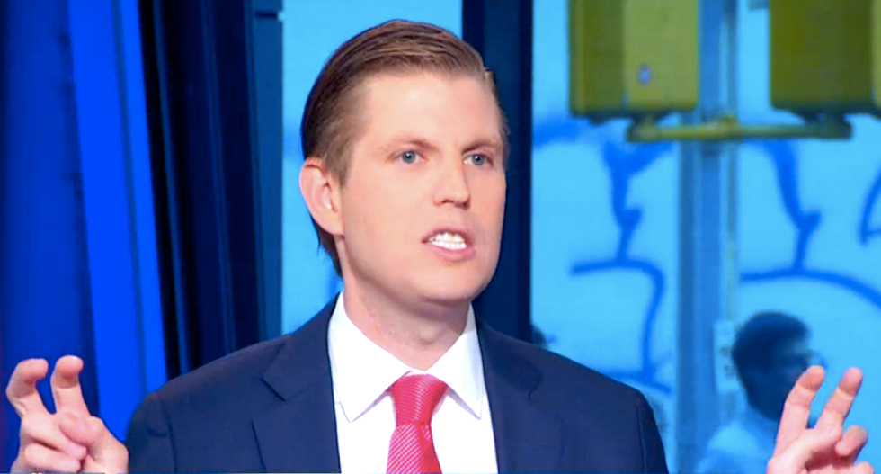BUSTED: Eric Trump caught blatantly stealing Rock the Vote's registration deadline graphic