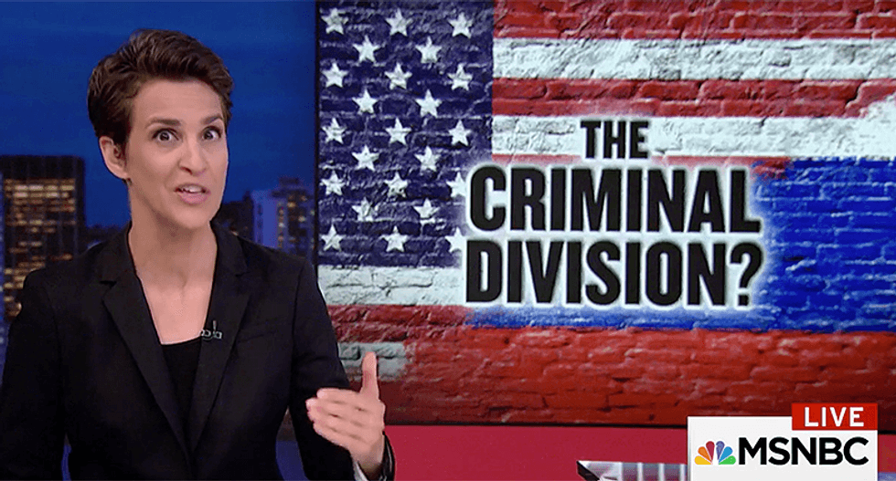 Maddow sounds the alarm: Lawyer for a Russian bank under investigation for 2016 meddling is about to join the DOJ