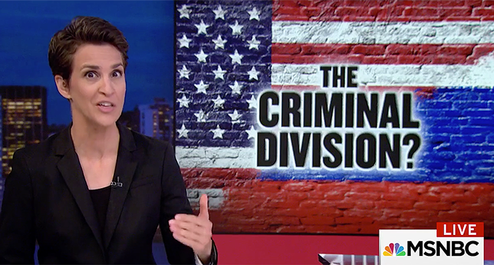Maddow sounds the alarm: Lawyer for a Russian bank under investigation for 2016 meddling is about to join the DOJ