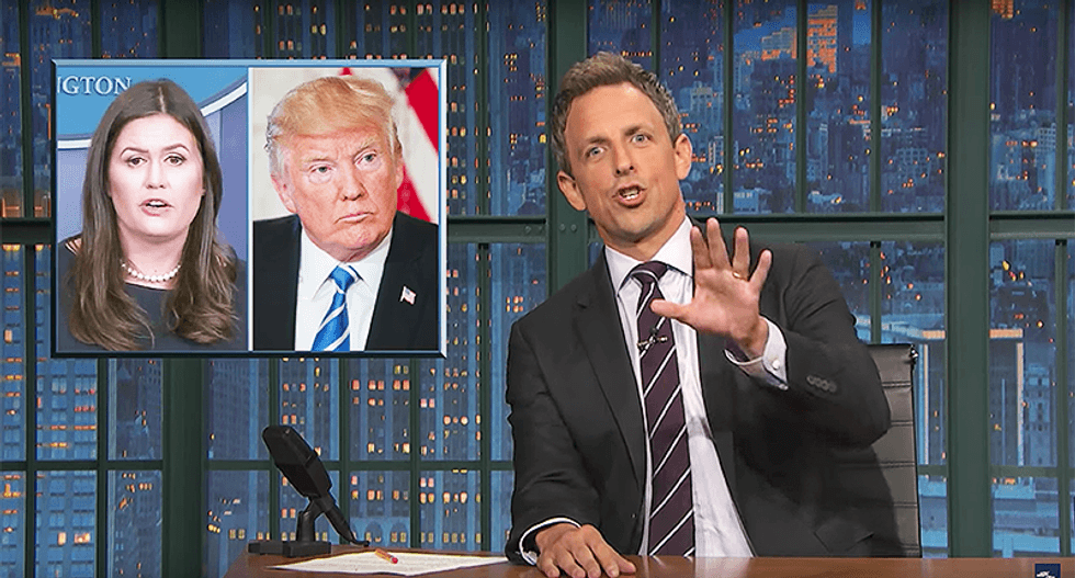 Seth Meyers: Pathetic Trump is 'outright lying' because he's 'desperate for any kind of positive achievement'