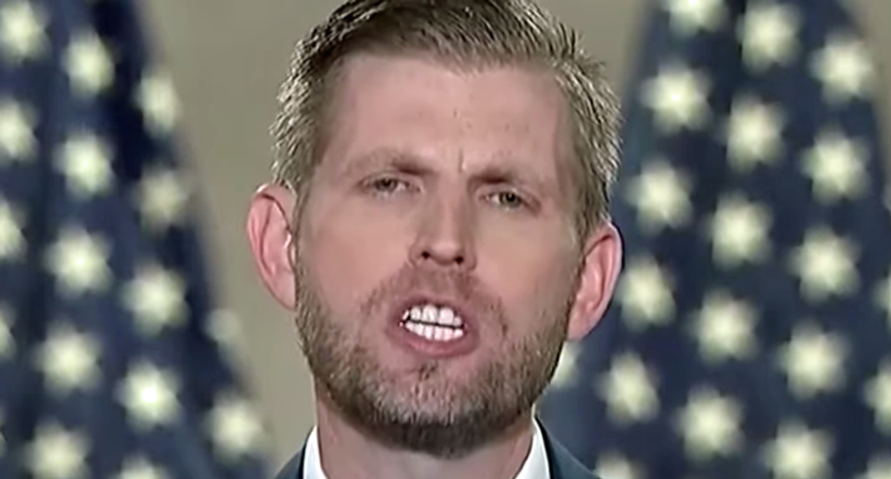 Eric Trump ridiculed for desperate demand for a 'manual recount of every ballot in the country: 'You want to lose twice?'
