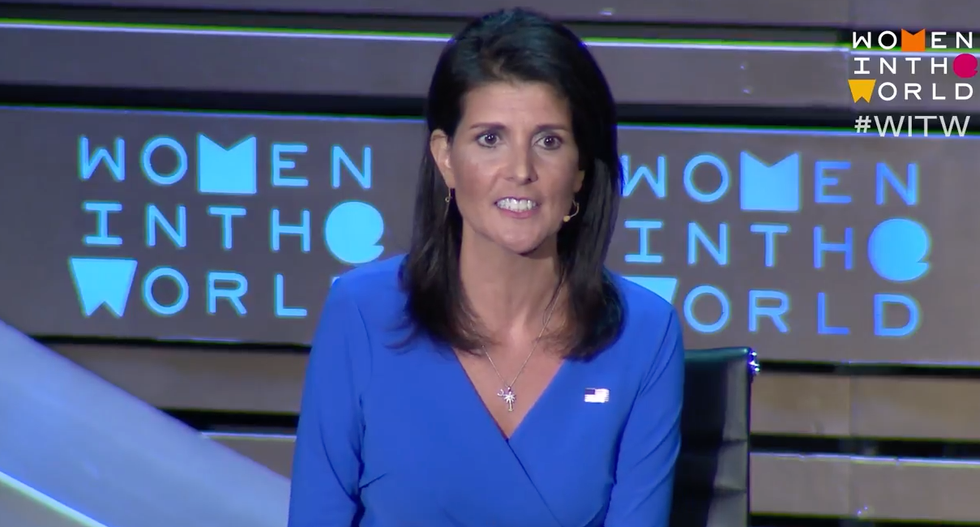WATCH: Audience boos after Nikki Haley insists Trump's 'actions' are tough on Russia