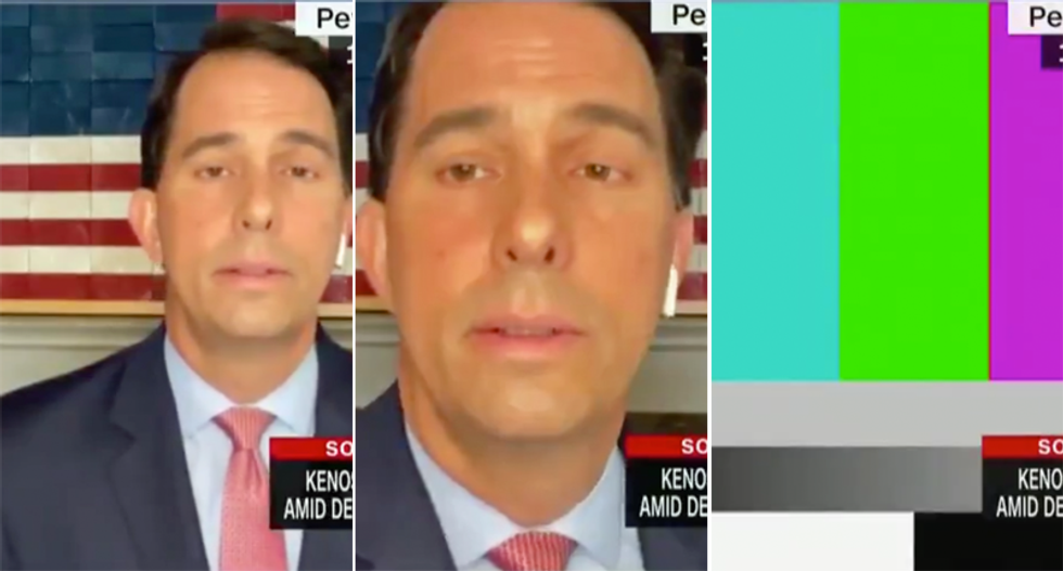 Did Republican Scott Walker turn off his camera when Anderson Cooper pressed if ‘silence is complicity’?