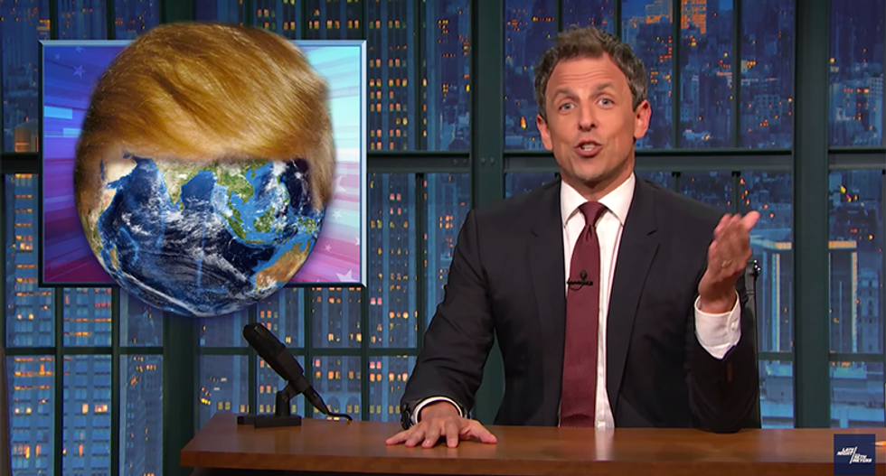 Seth Meyers brutally shames GOP for their #SaysWho climate denial while Baton Rouge drowns
