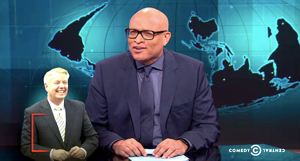 Larry Wilmore rips the media fascination with Lindsey Graham's 'rotating First Lady'