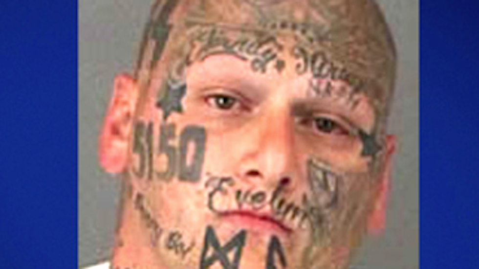 Distinctively tattooed neo-Nazi identified as suspect in knife attack outside CA bar