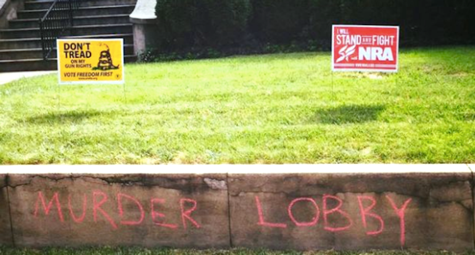 'F*ck yer guns' group Betsy Riot targets NRA office in town where TV crew slain on camera