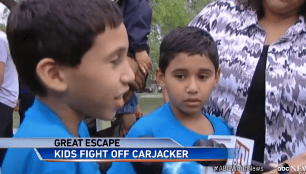 7-year-old twin boys fend off Texas carjacker with fists and a rubber snake