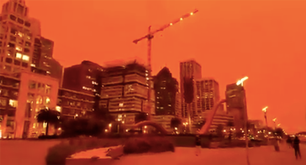 Apocalyptic 'hellscape' of San Francisco as the Bay Area glows with fire