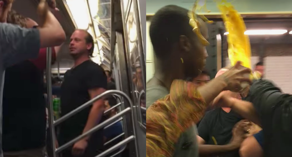 Drunk 'legal scholar' gets thrown off NYC subway car for yelling racial slurs