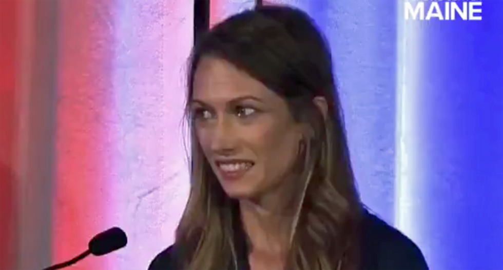 WATCH: Moderator cringes as Trump supporter hilariously goes off the rails during Susan Collins debate