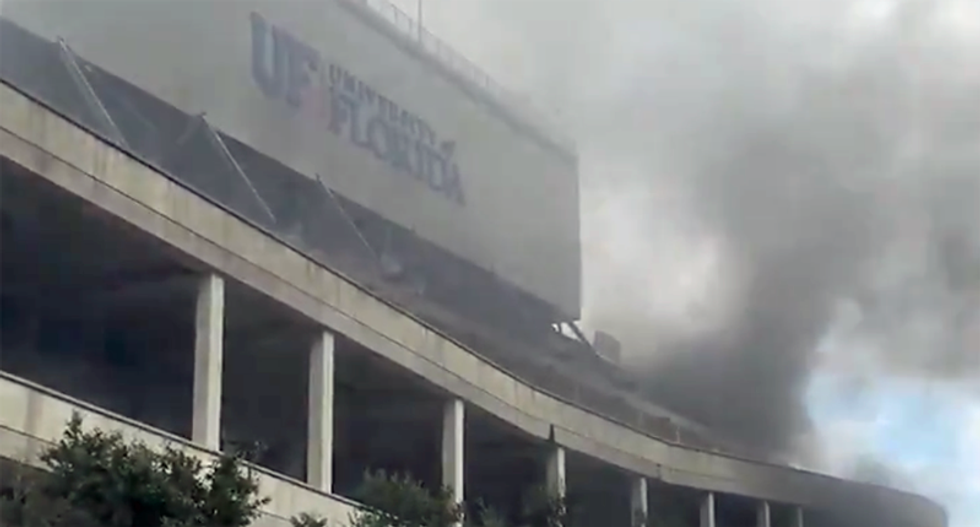 Fire at Florida stadium known as 'The Swamp'