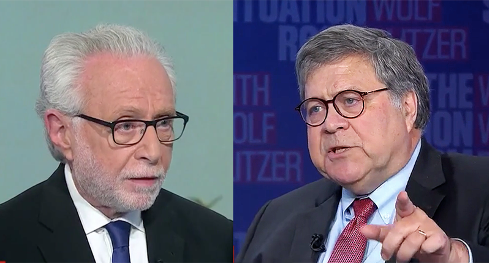 Bill Barr gets angry when CNN's Wolf Blitzer fact-checks him on voter fraud lies: 'I don't know what the laws are'