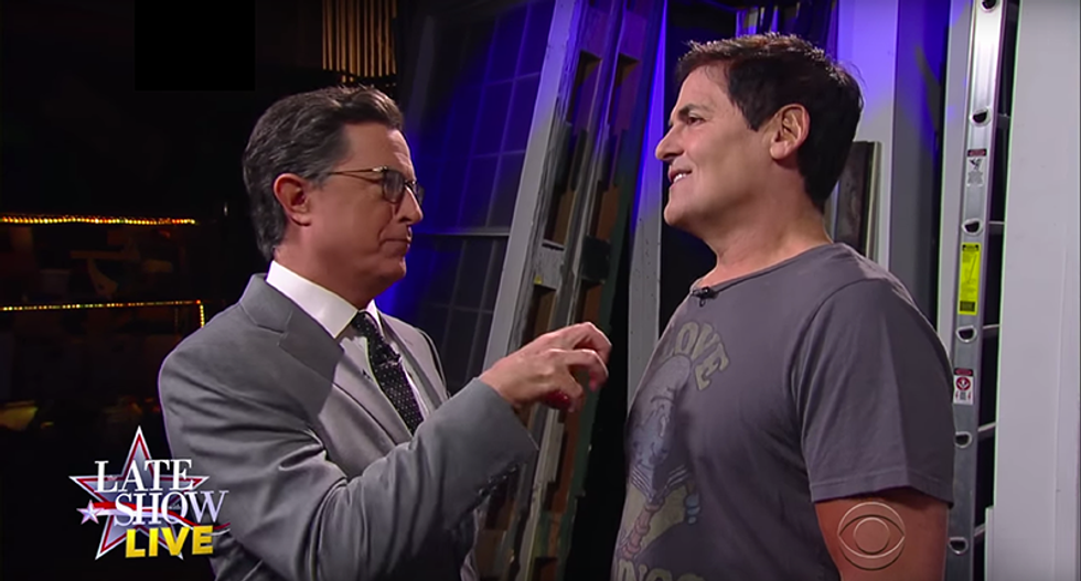WATCH: Mark Cuban tells Stephen Colbert he’d pay Trump $9.5 million to wash his balls
