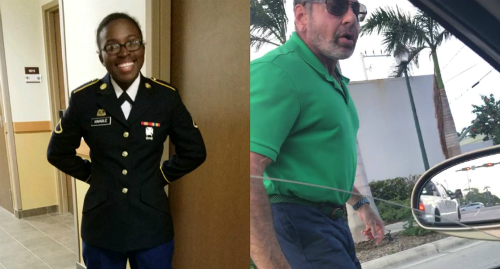 National guardswoman confronted by racial slur-hurling white man speaks out: 'I will continue to stand tall'