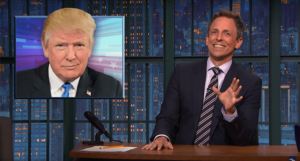 Seth Meyers nails Trump’s hypocrisy on pay-to-play and hammers surrogates for kissing his ass