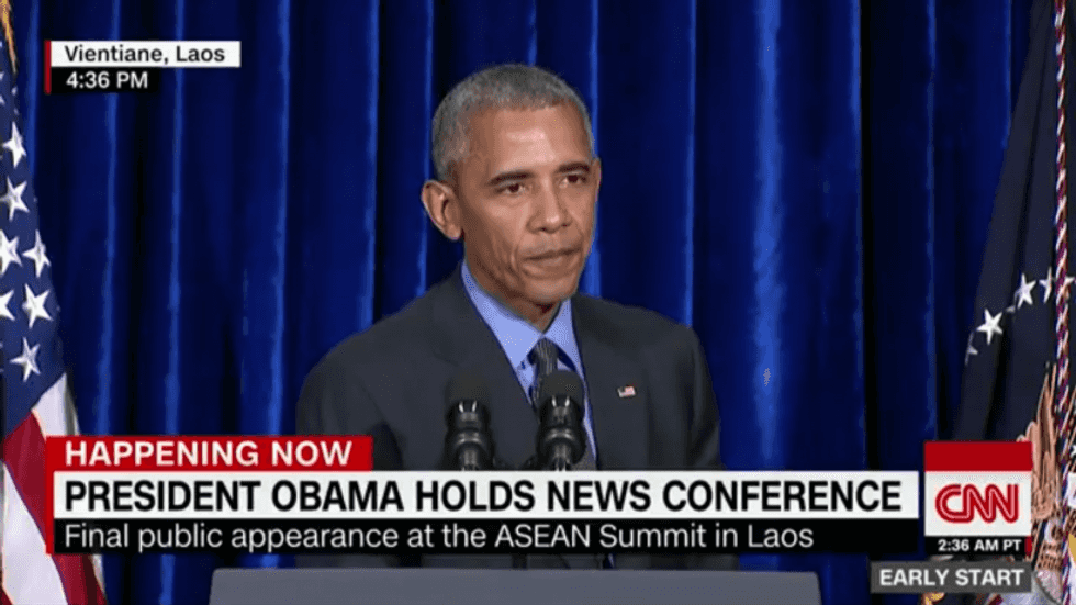 WATCH: Obama shames the press for normalizing Trump's 'outrageous and unacceptable' behavior