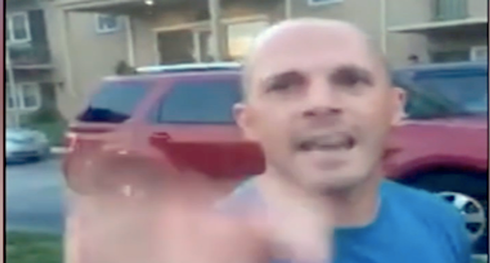 Racist goes berserk when Muslim asks him to keep aggressive dog on a leash