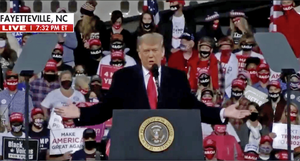 Trump’s North Carolina rally is already turning up positive COVID-19 cases 7 days later