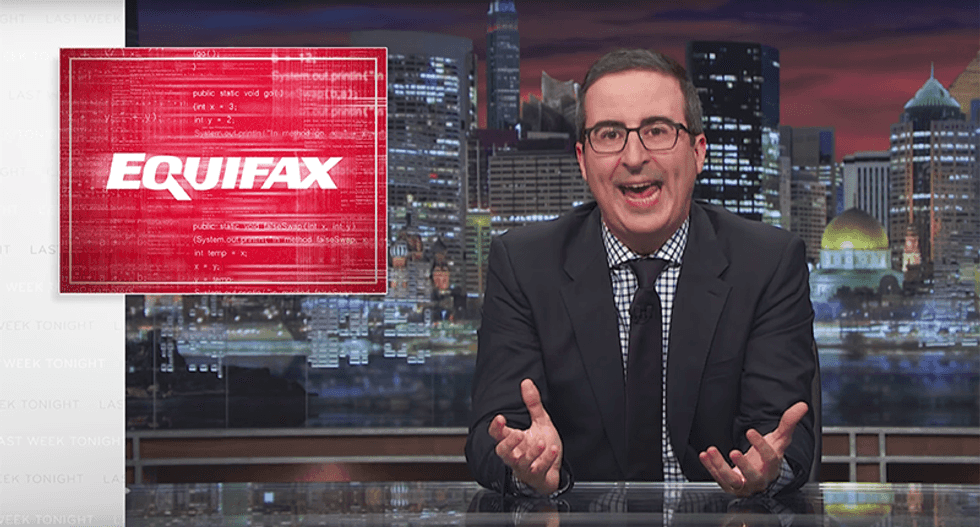 WATCH: Disgusted John Oliver lambasts Equifax for making millions off of destroying Americans' credit