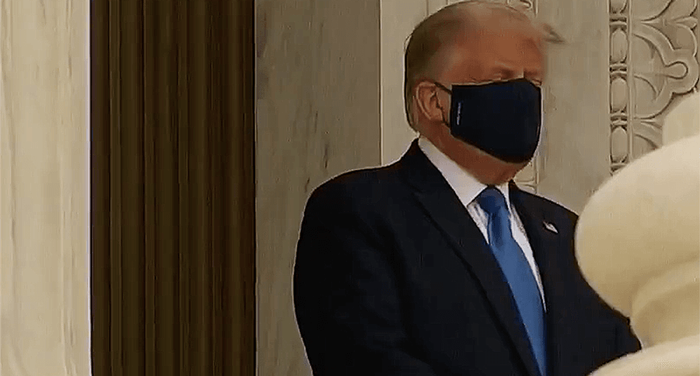 Trump met with boos and chants of 'vote him out' outside the Supreme Court