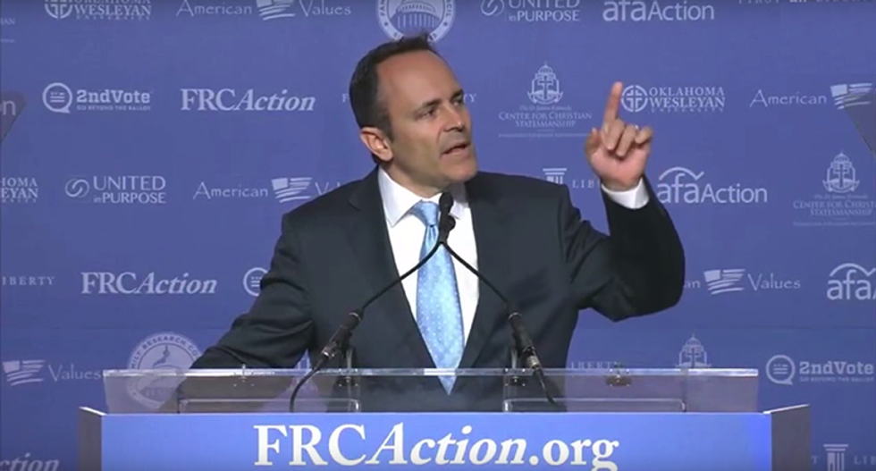 KY Gov. Matt Bevin predicts 'shedding of the blood of tyrants and patriots' if Clinton is elected