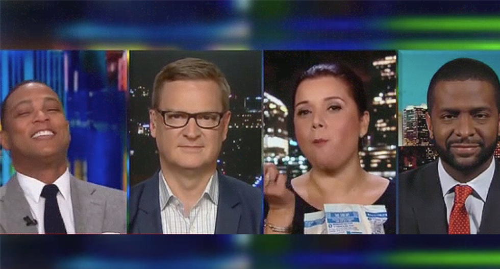 'Nobody puts Nancy in the corner': CNN's Ana Navarro brings actual popcorn to mock Trump's Chuck-n-Nancy flub