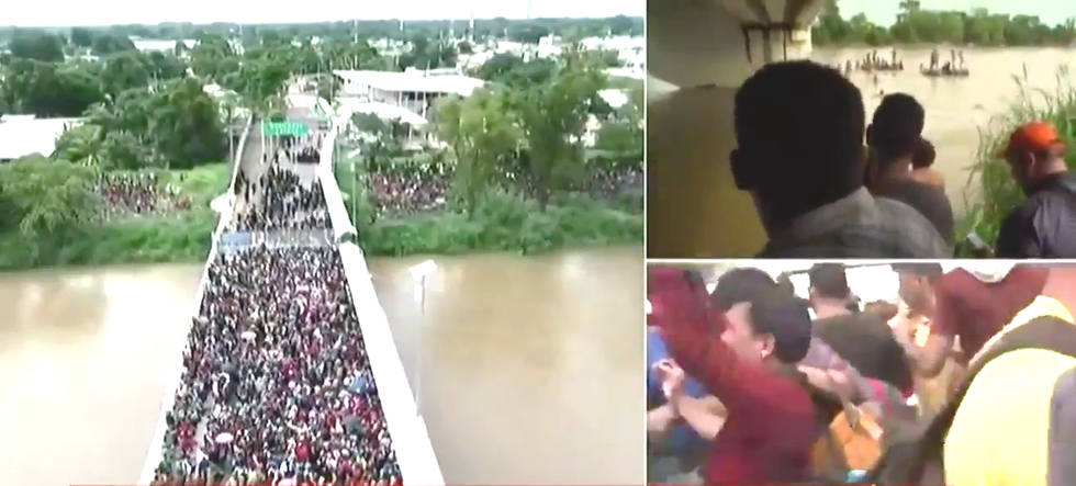 WATCH: Complete 'mayhem' erupts at Mexico border over migrant crisis