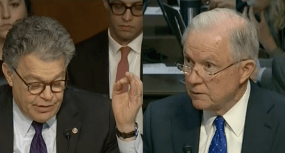 Franken grills Sessions over who he considers a Trump surrogate after AG denies Russian contact stories
