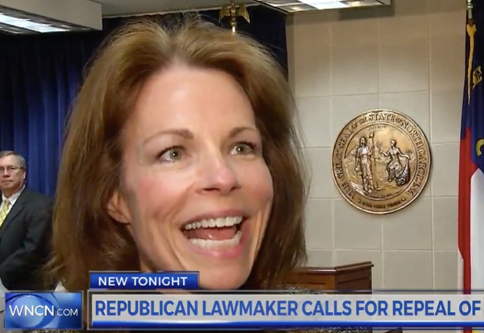 NC Republican who voted for 'bathroom bill' panics as poll numbers plunge