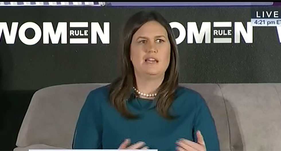 WATCH: Sarah Sanders gets grilled after claiming Trump promotes equality by calling women stupid losers
