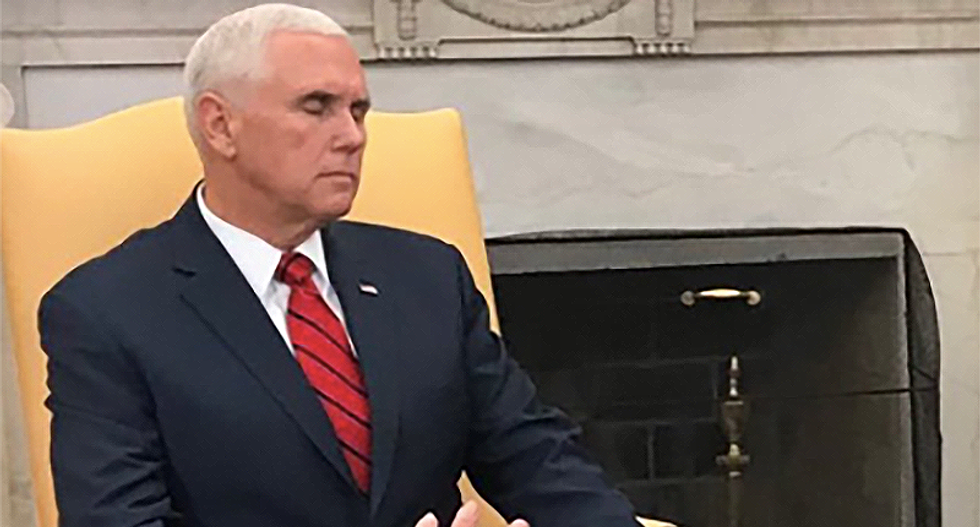 'If a Pence falls in the woods does it make a sound': America ridicules 'flat Mike' for barely moving during Oval Office meeting