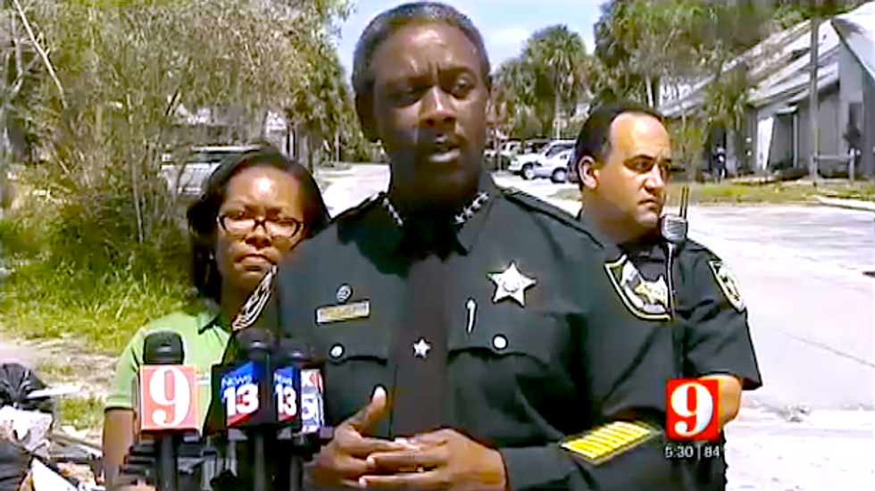 Florida sheriff's news conference on gun violence interrupted by gunshots