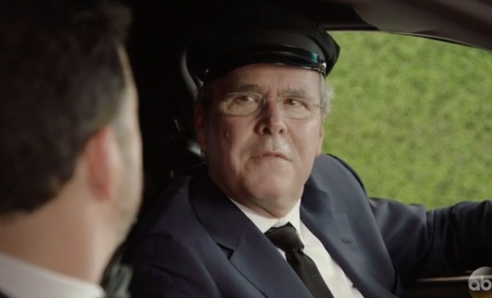Jeb Bush makes hilarious Emmys cameo as Jimmy Kimmel's bitter Uber driver