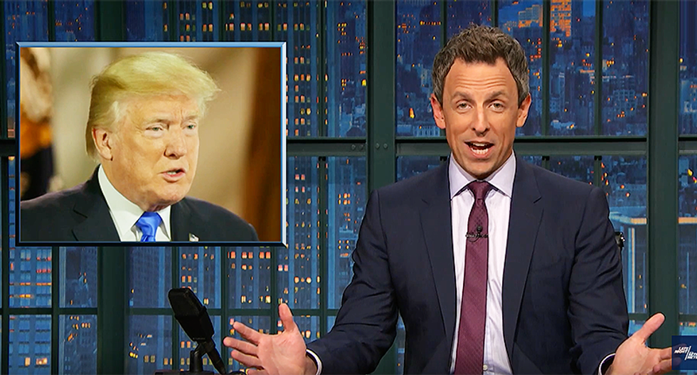 'Are you insane?': Seth Meyers torches our 'neediest and most insecure president' Trump