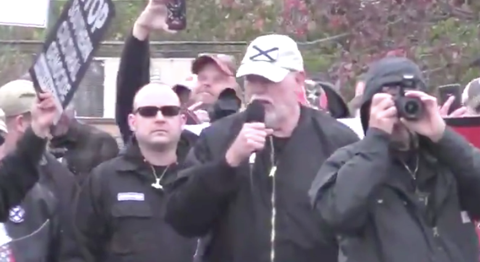 WATCH: Counter-protesters rock out to 'La Bamba' as white supremacist leader speaks at Tennessee march