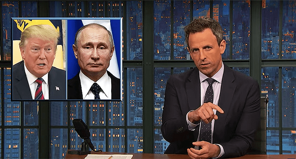 Seth Meyers catches Trump in strange lie about his call with Putin
