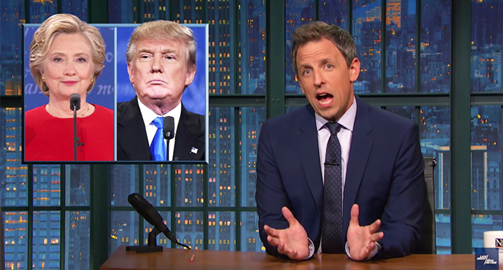 Seth Meyers: Clinton had to show she’s a 'dynamite gal’ — while Trump had to prove he ‘won’t kill again'