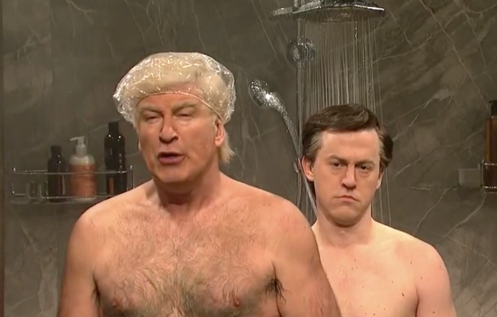 'God you're so screwed': Alec Baldwin returns to SNL as Trump visiting Manafort on house arrest