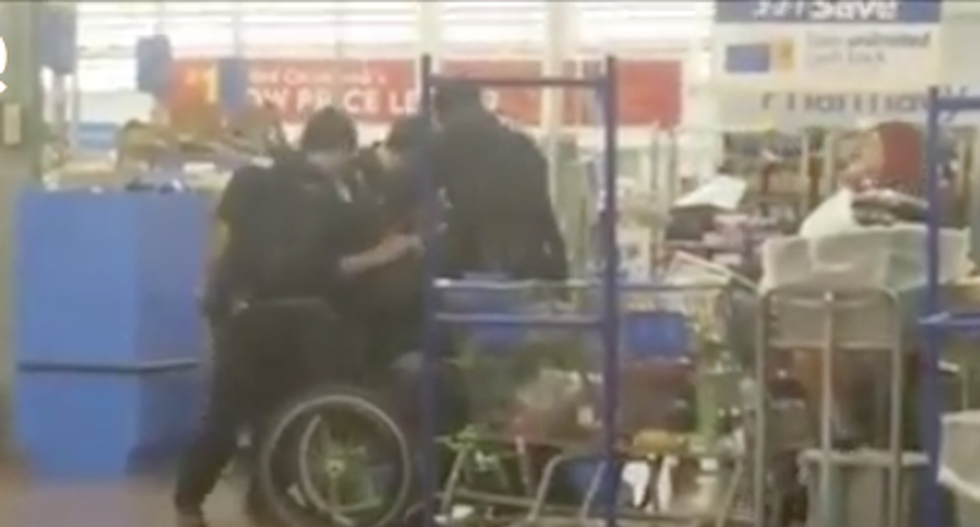 Disturbing video shows cops pepper-spraying veteran point blank for not getting out of mobility scooter