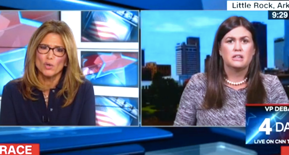 CNN anchor grills Sarah Huckabee over Trump's sex tape tweet: 'That's kind of vile, isn't it?'
