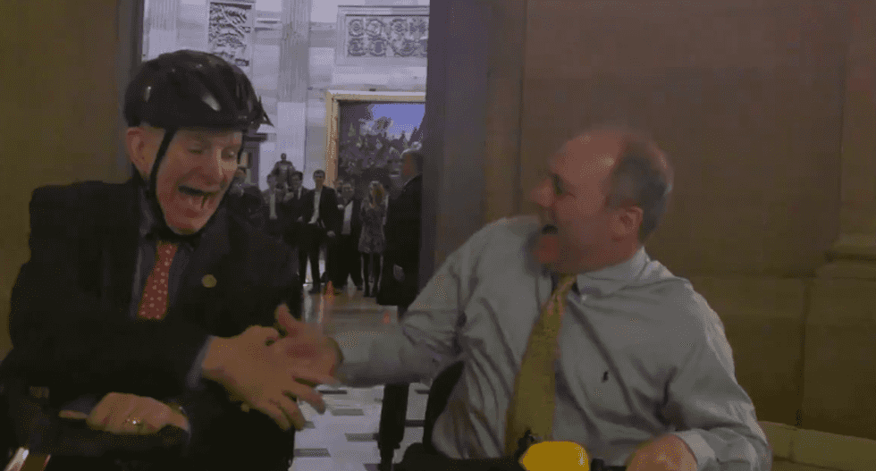 WATCH: House Majority Whip Scalise challenges Rep. Johnson to a mobility scooter race