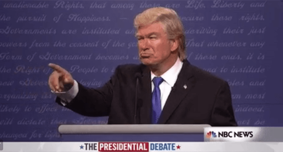 Alec Baldwin kills it as Trump on SNL opener: 'They took my microphone to Kenya and now it's broken'