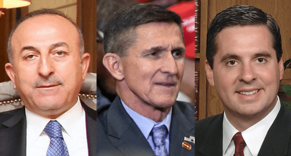 REVEALED: Devin Nunes attended mysterious breakfast meeting with Michael Flynn and Turkey's foreign minister
