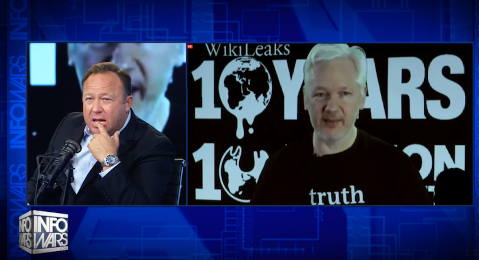 Alex Jones goes nuts after ‘Hillary buttplug’ Julian Assange fails to deliver an October Surprise