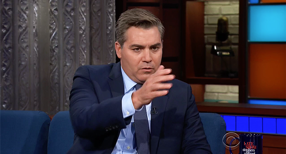 Jim Acosta tells Colbert how he got Trump's supporters to stop screaming at him and flipping him off