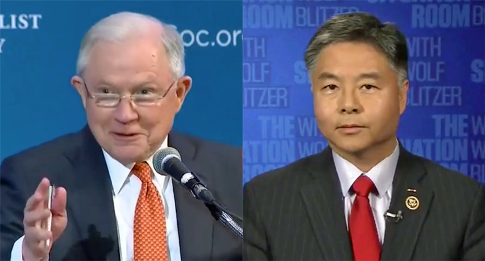 'Jeff Sessions is in trouble': Ted Lieu warns Trump admin's attorney general is in deep
