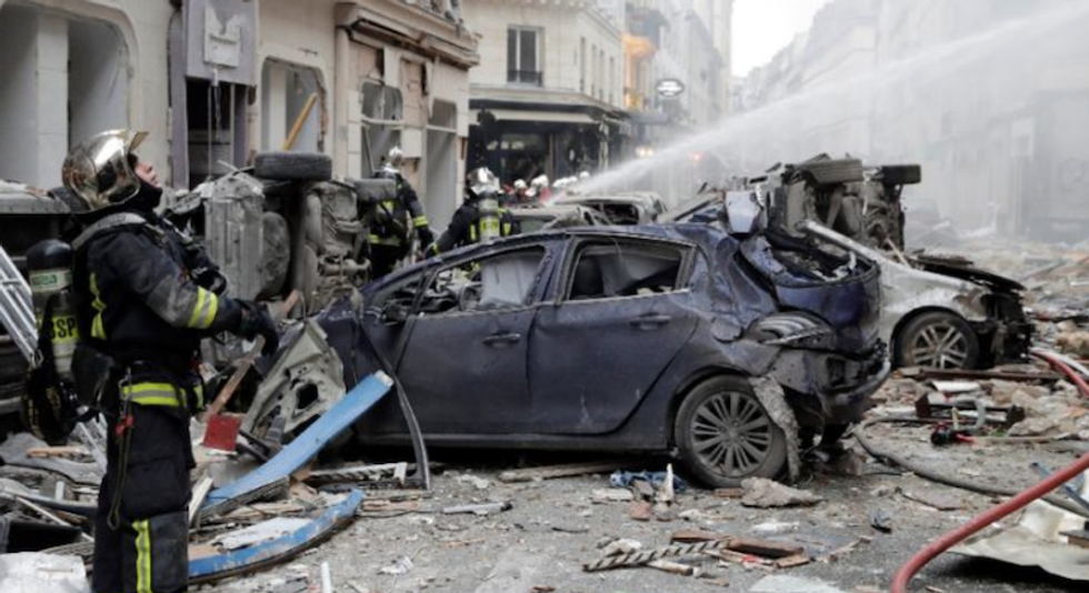 Three killed and dozens injured as explosion rips through Paris bakery