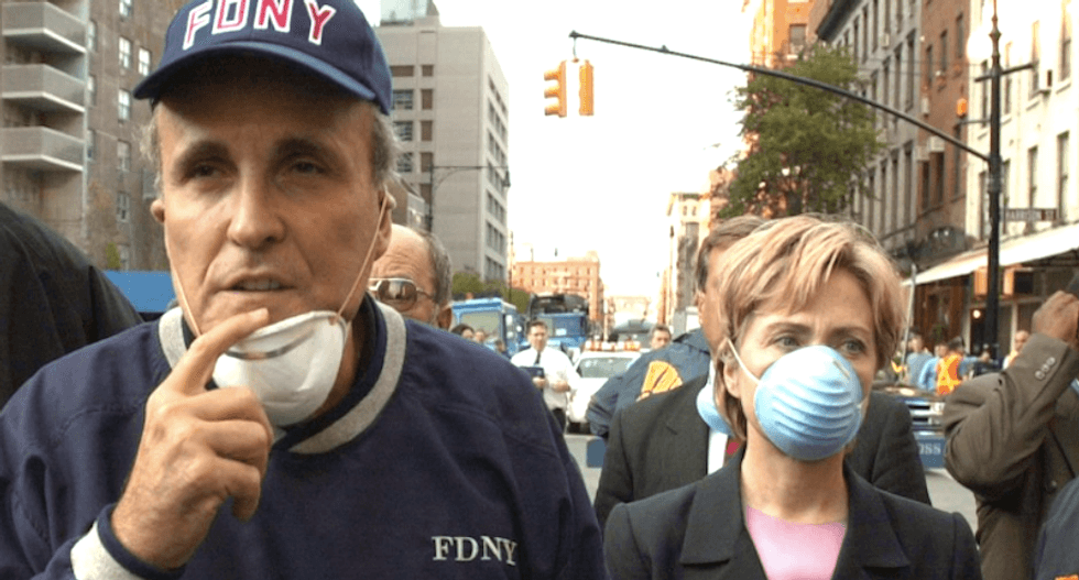BUSTED: Rudy Giuliani says he never saw Hillary Clinton in NYC after 9/11 — but pictures prove he’s lying